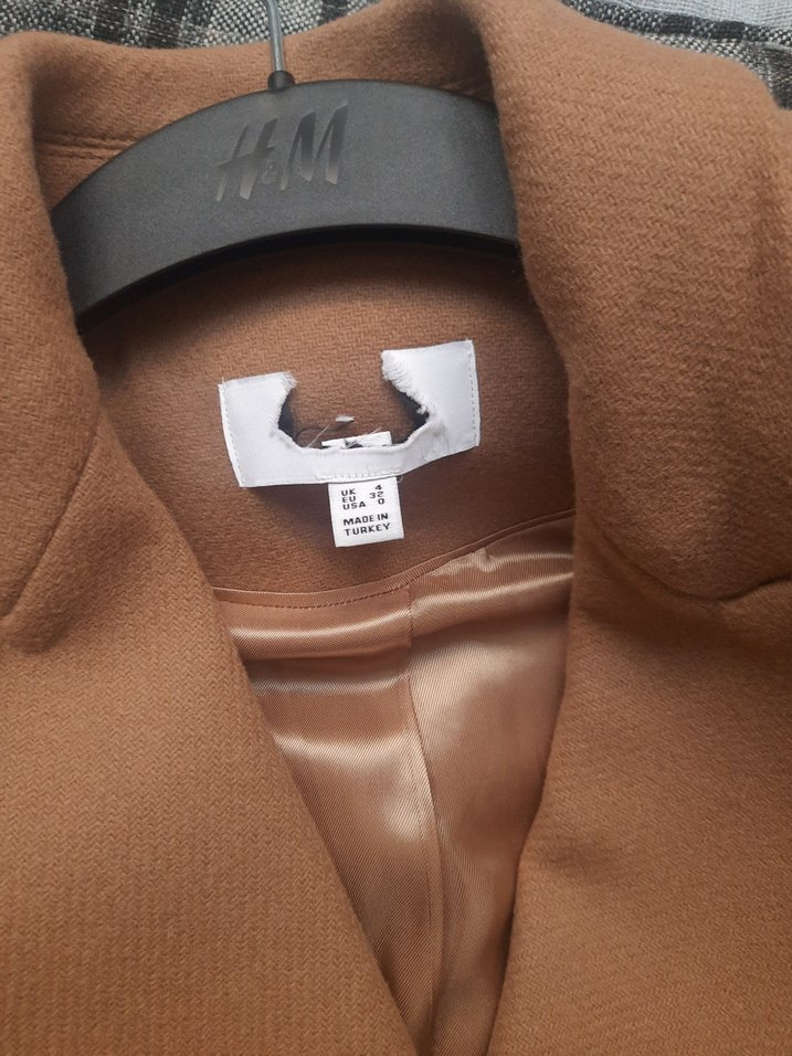 Düğmeli Bej Süet Midi Kadın Kaban - Görsel 3