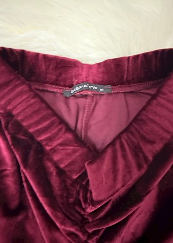 Bordo Kadın kadife kalem etek - Görsel 3