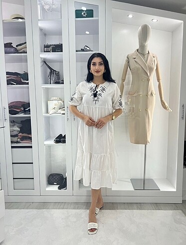 Zara Keten elbise