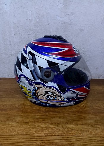 Parlak Mavi Lazer Motosiklet Kaskı - Görsel 2