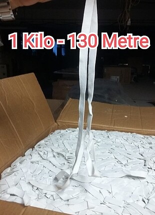 1.5 cm eninde beyaz lastik - 1 kilo