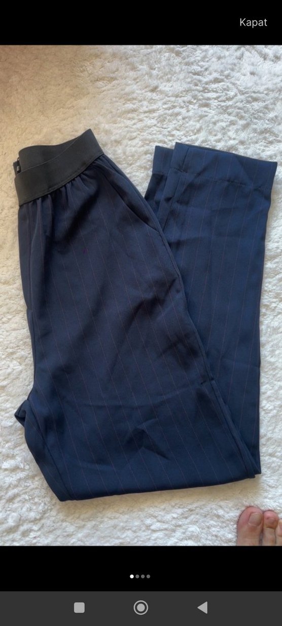 Refka Lacivert Çizgili Hamile Pantolonu - Görsel 2