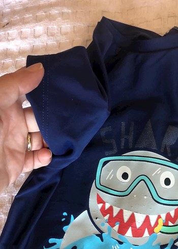 Erkek Çocuk Mavi Kısa Kollu Mayo - Görsel 4