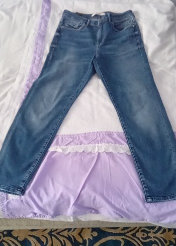 Kadın Mavi Denim Normal Kesim Kot Pantolon