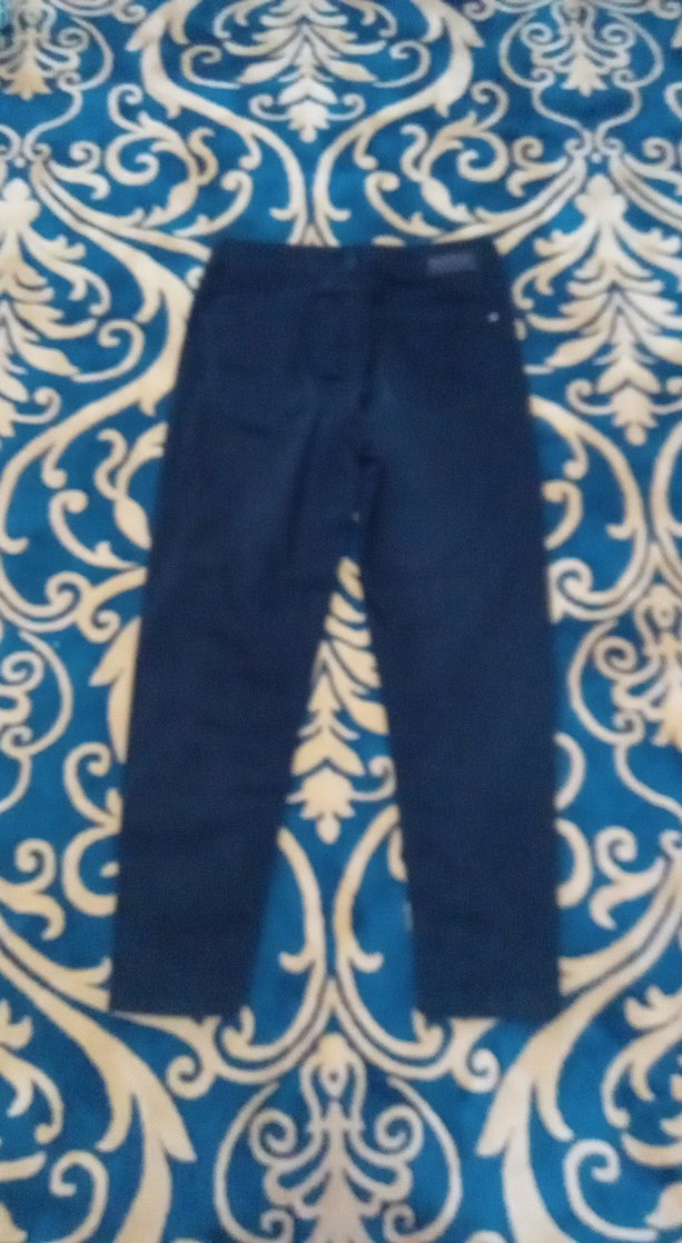 Kadın Lacivert Batik Desenli Normal Boy Kot - Görsel 3