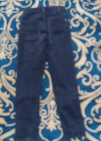 Gri Bağlama Desenli Rahat Kesim Kadın Kot Pantolon - Görsel 3