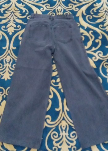 Kadın Geniş Kesim Midi Kot Pantolon - Görsel 3