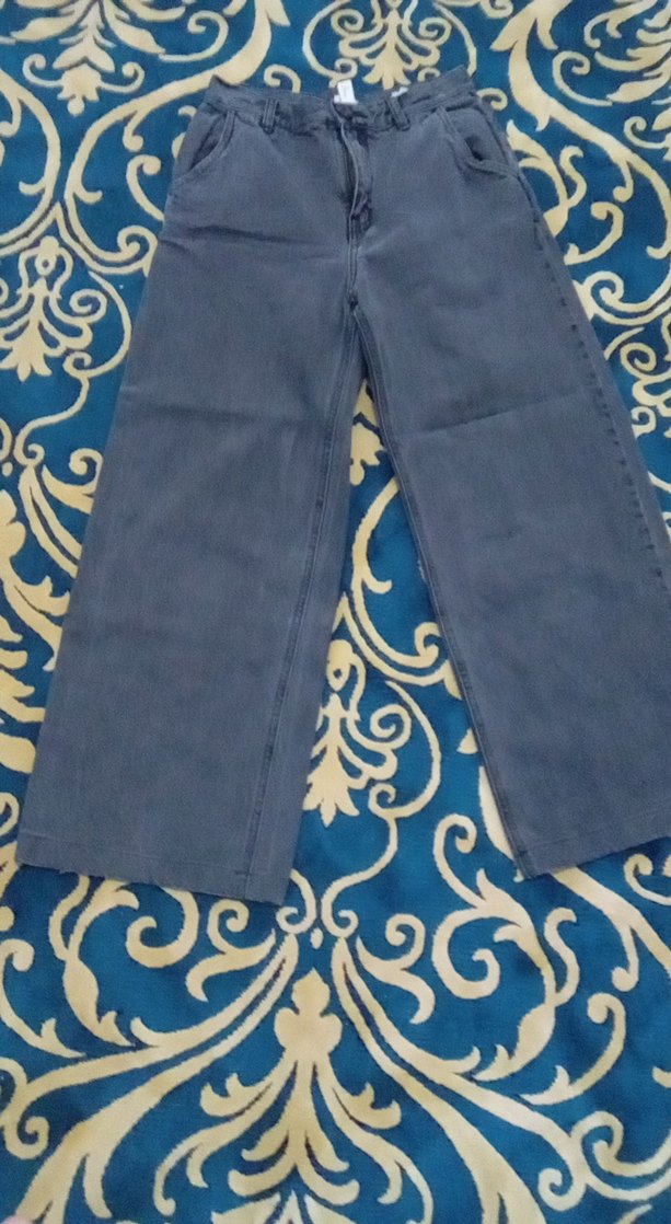 Kadın Geniş Kesim Midi Kot Pantolon - Görsel 2