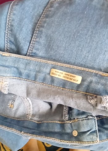 Defacto Kadın Mavi Tie-Dye Denim Pantolon