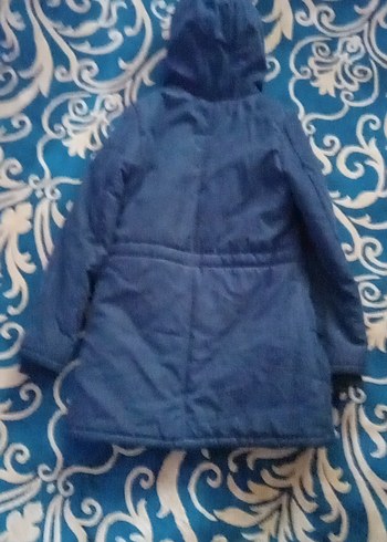 Düğmeli Uzun Lacivert Ceket - Görsel 3