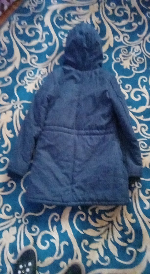 Düğmeli Uzun Lacivert Ceket - Görsel 3