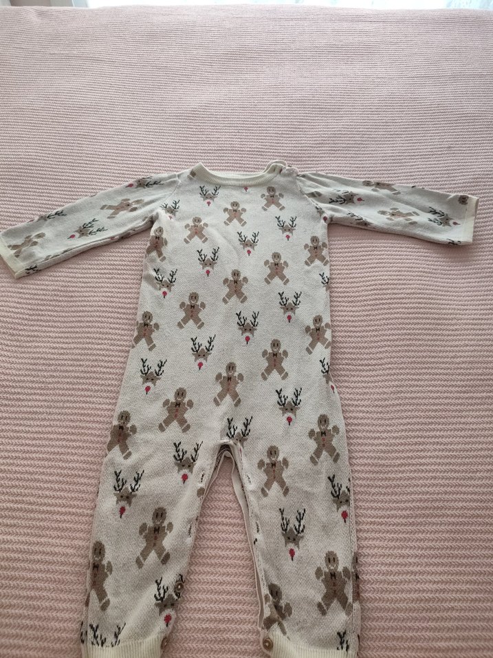 Uzun Kollu Erkek Bebek Örgü Tulum - Görsel 2