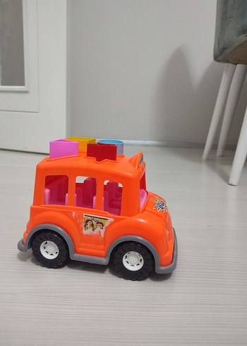 Renkli Şekil Eşleştirme Okul Otobüsü Oyuncağı - Görsel 4