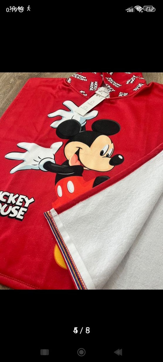Mickey Mouse Baskılı Erkek Çocuk Bornoz - Görsel 2