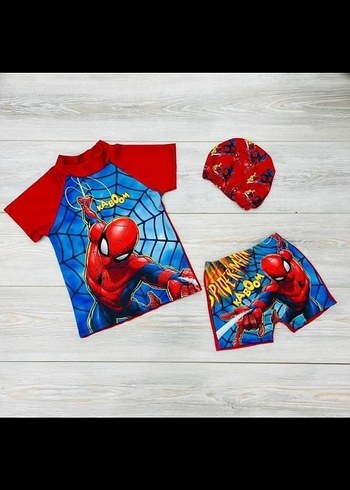 Renkli Örümcek Adam Baskılı Erkek Çocuk Mayo Takımı - Görsel 2