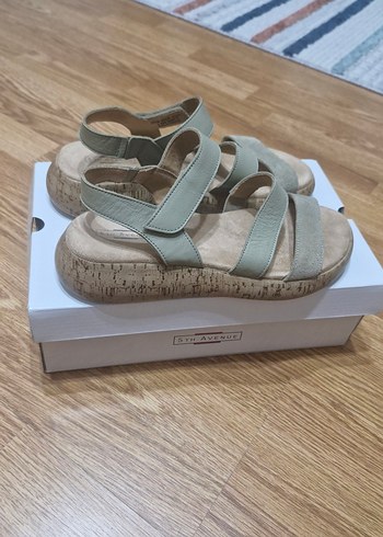 Su Yeşili Kadın Sandalet - Görsel 4