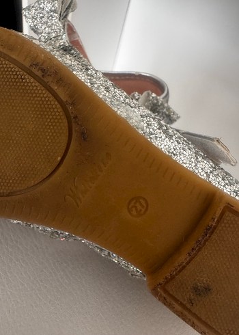 Kızlar için Gri Simli Babet - Görsel 4