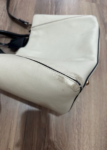 Zara Zara Minimalist Beyaz Deri Kadın Çanta