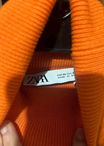 Turuncu Balıkçı Yaka Kadın Kazak - Görsel 2