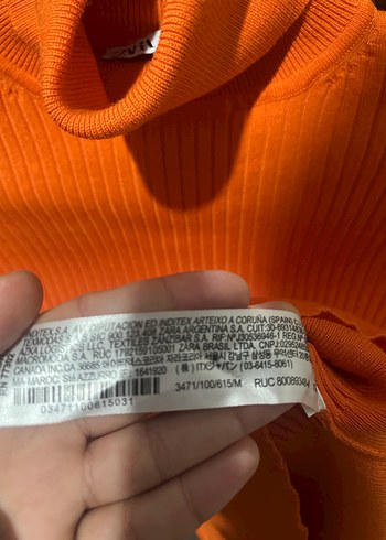 Turuncu Balıkçı Yaka Kadın Kazak - Görsel 3