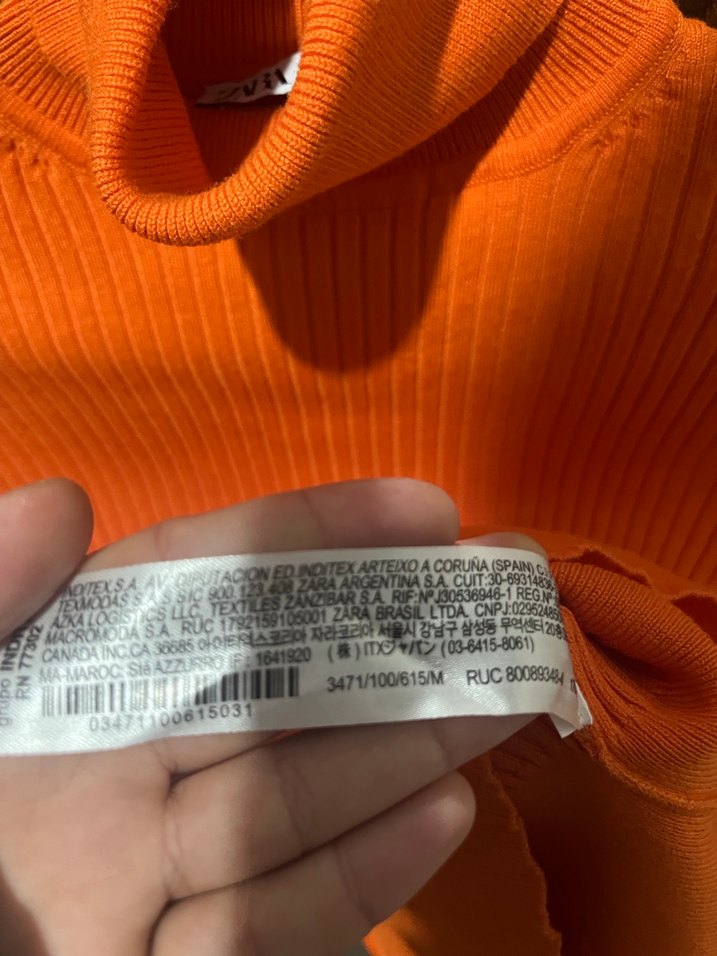 Turuncu Balıkçı Yaka Kadın Kazak - Görsel 3