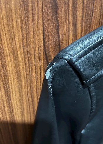 Kadın Siyah Deri Biker Ceket - Görsel 2