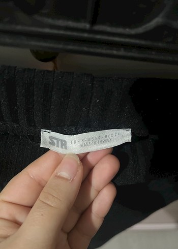 Dikişli Siyah Kadın Fitilli Pantolon - Görsel 2