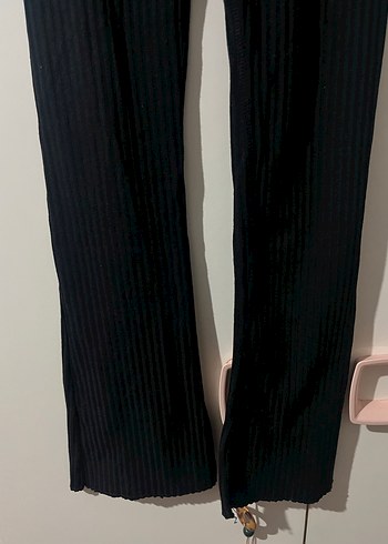 Dikişli Siyah Kadın Fitilli Pantolon - Görsel 5