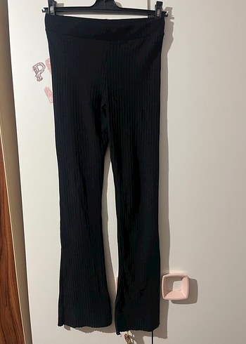 Dikişli Siyah Kadın Fitilli Pantolon - Görsel 4