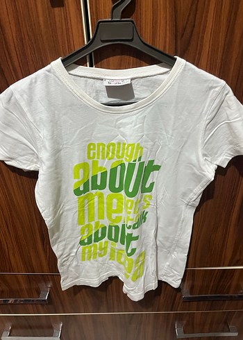 Kız Çocuk Beyaz Baskılı Tişört - Görsel 3