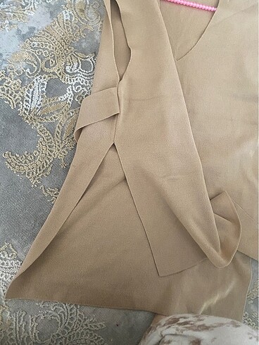 xl Beden camel Renk Uzun şık süveter