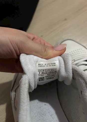 Beyaz Kadın Spor Ayakkabısı, Cırt Cırtlı, İnce Topuklu - Görsel 3