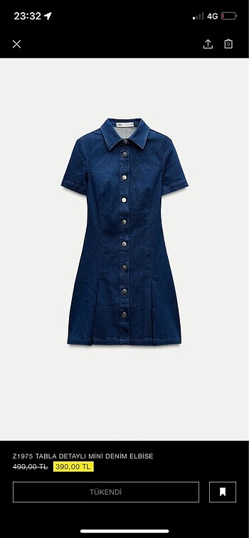 Zara denim elbise
