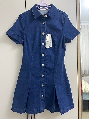 m Beden Zara denim elbise