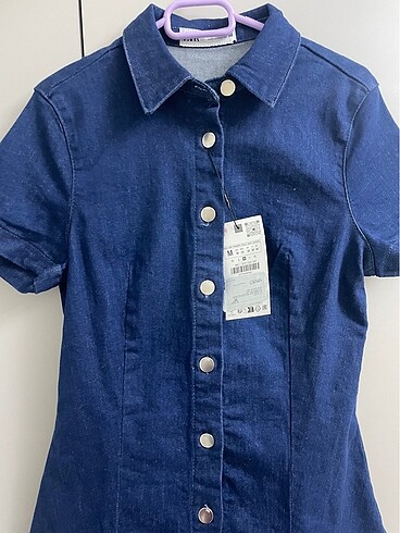m Beden lacivert Renk Zara denim elbise