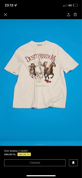 Zara oversize at baskılı tshirt