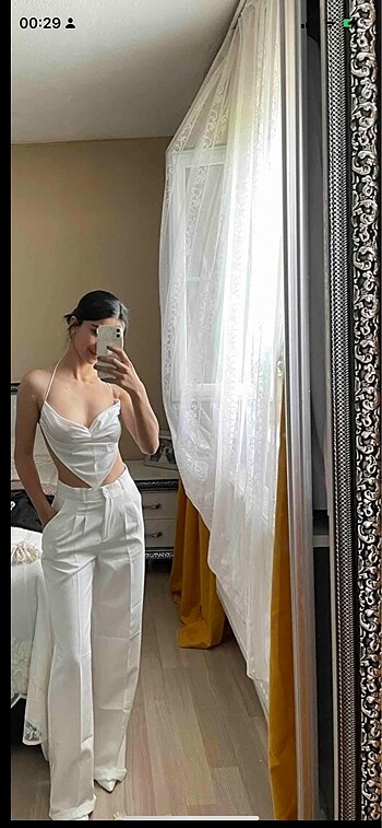 Palazzı pantolon bol paça yüksek bel