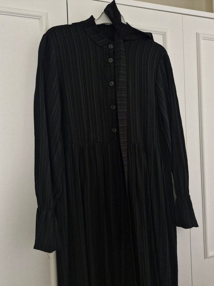 Uzun Siyah  Kadın Elbise - Görsel 2