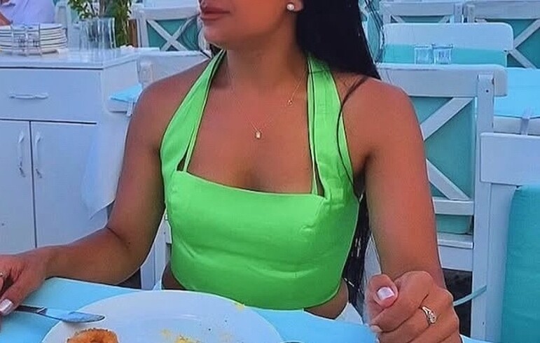 Bluz yazlik ust yesil bluz twist bluz sahil plaj üst giyim