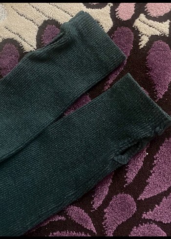 Yeşil Kadın Boğazlı Triko Kazak parmak geçirmeli - Görsel 3