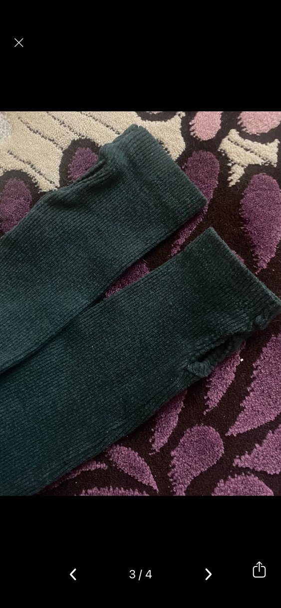 Yeşil Kadın Boğazlı Triko Kazak parmak geçirmeli - Görsel 3