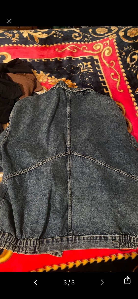 Kadın Denim oversize Ceket S M beden - Görsel 3