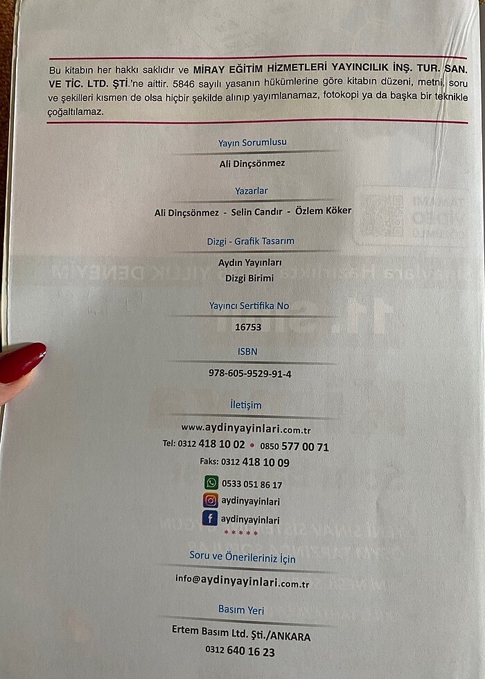 Aydın yayınları 11.sınıf kimya soru bankası - Görsel 2