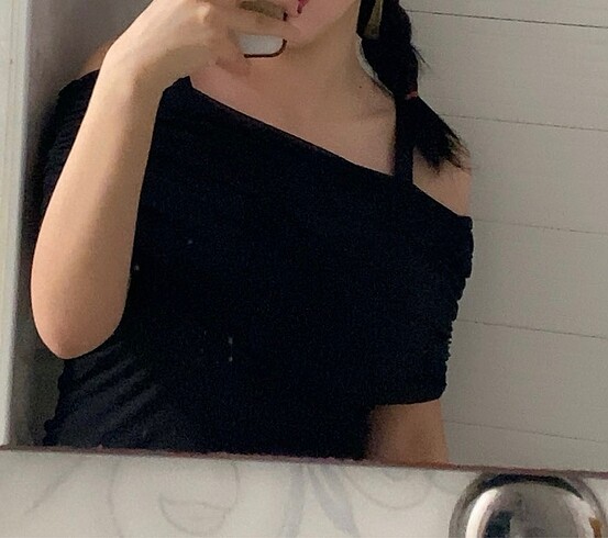 Diğer Madonna kol siyah bluz