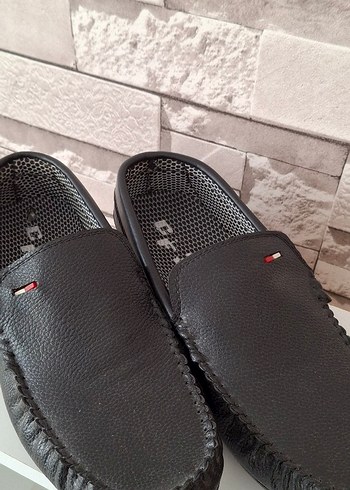 Siyah Erkek Yılan Desenli Tokalı Loafer