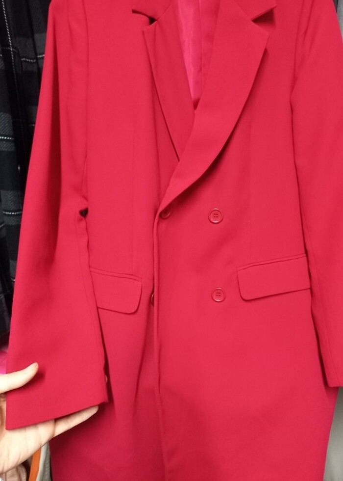 Kirmizi Ceket Elbise - Görsel 3