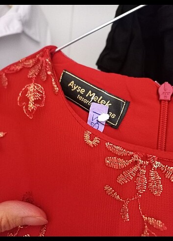 Kırmızı Tesettür Abiye & Elbise - Görsel 3