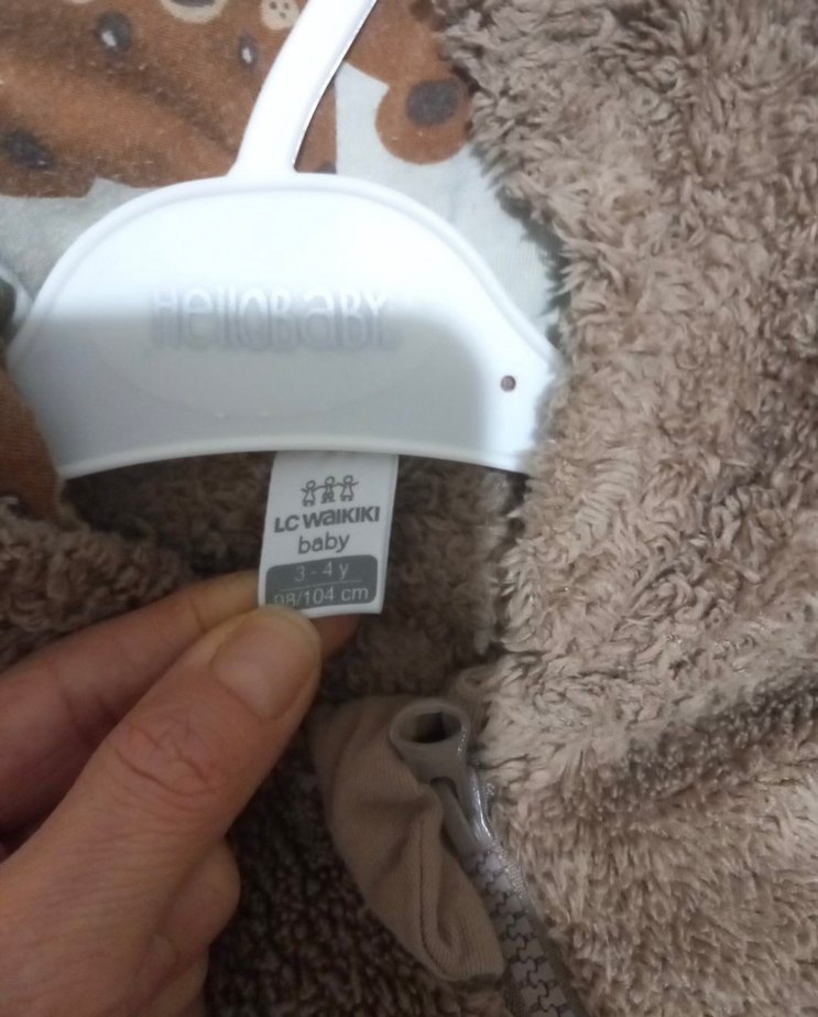 Kahverengi Peluş Bebek Tulumu - Görsel 2