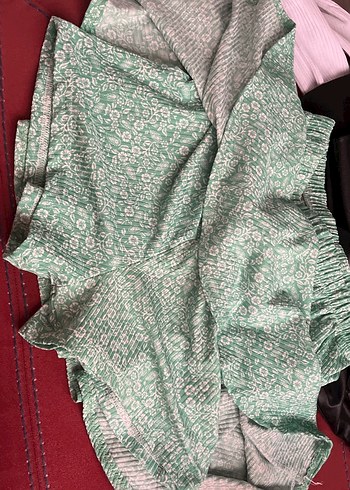 Piliseli Midi Bohem Yeşil Etek - Görsel 2