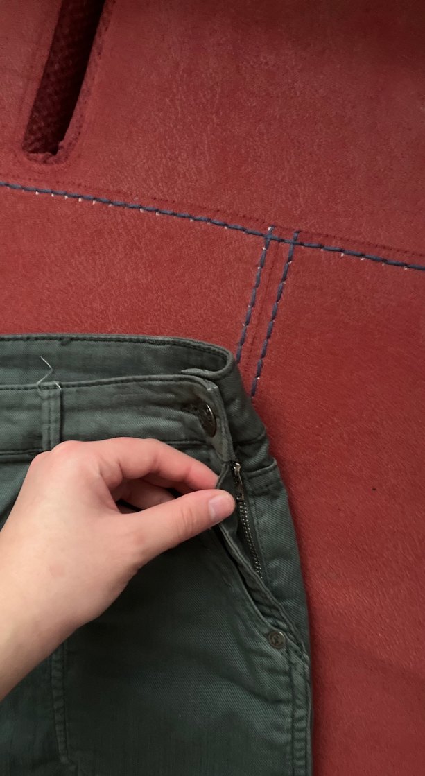 Düğmeli Haki Midi Keten Etek - Görsel 3